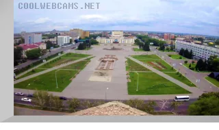 Webcam of the Central square (Abay) of the city of Semey, Kazakhstan