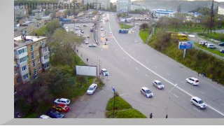 Webcam at the exit from Admiral Yumashev Street in Vladivostok