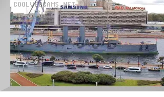 Webcam of the cruiser «Aurora», close-up