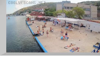 Webcam on the city beach of Balaklava