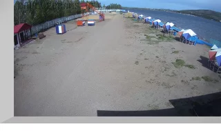 Webcam on the beach of Lake Bannoe, Zelenaya Polyana