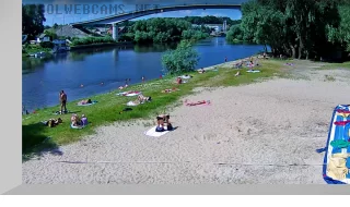 Webcam on the water ski base beach, Chernigov