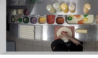 Webcam in the pizzeria «Dodo Pizza» on Chicherinskaya Street, Peterhof