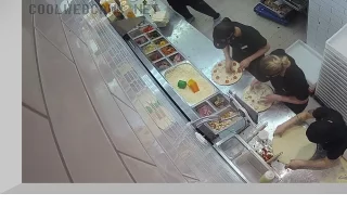 Webcam in the Dodo Pizza pizzeria on Bauman street, Murmansk