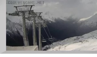 Dombay ski resort webcam, height 3008 meters