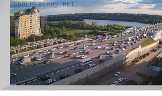 Webcam with a view of the bridge named after the 60th anniversary of the Victory, Omsk