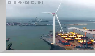 PTZ webcam in the port of Rotterdam, the Netherlands
