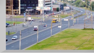Webcam at the intersection of Gakkelevskaya Street and Bogatyrsky Avenue, Saint Petersburg