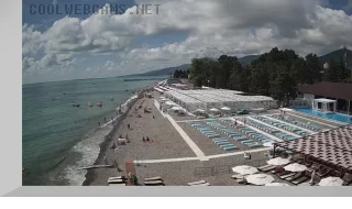 Webcam overlooking the beach club «#SCHASTYE», Lazarevskoye