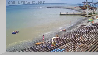 Metroclub beach webcam, Shirokaya Balka, Novorossiysk