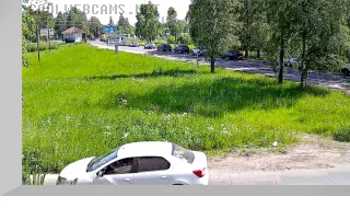 Webcam at the intersection of Moscow Highway and Zheleznodorozhnaya Street, Pushkin