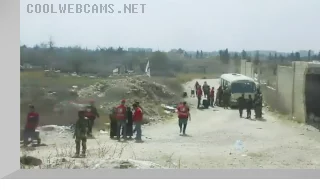 Webcam at the Muhayam Al-Wafedin checkpoint, East Guta, Syria