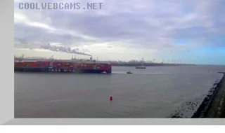 PTZ webcam at the entrance to the port of Rotterdam, the Netherlands