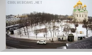 Webcam overlooking Cathedral Square and Catherine's Cathedral, Pushkin town
