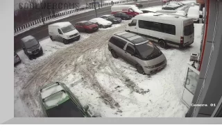 Webcam in the parking lot of the car service station «Racing-Service» in Kupchino, St. Petersburg