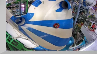 Webcam at the «Shell» slide in the «Aquamir» water park, Novosibirsk, Russia
