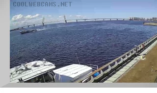 Webcam in the harbor of Vasilyevsky Island, Saint Petersburg