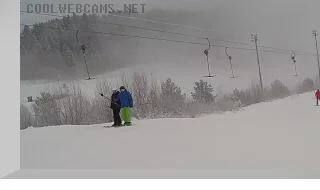 Webcam at the top of the 3rd slope of the Sorochany ski resort