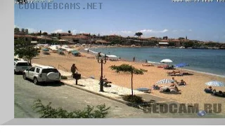 Stoupa live beach webcam, Mani, Greece