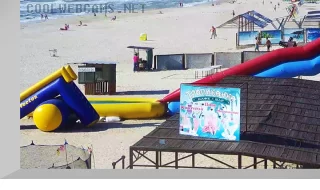 Webcam on the beach of the Tropikanka recreation center in Kirillovka on the Fedot Spit