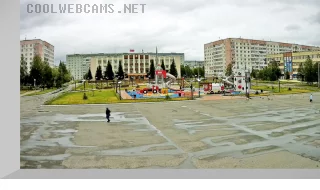 Webcam on the Usinsk City Square