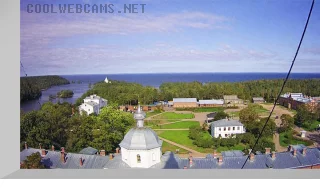 Webcam on the bell tower of the Valaam Monastery (view to the north)