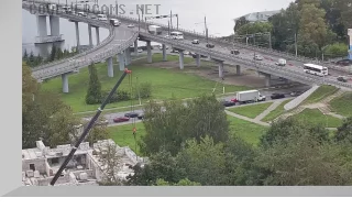 Webcam with a view of the Volga Bridge from the center of Kostroma