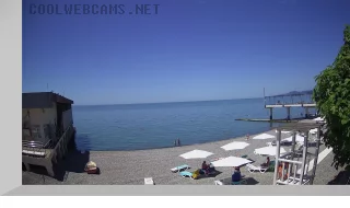 Webcam overlooking the beach of the Znanie sanatorium, Adler
